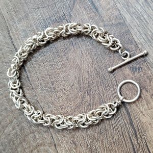 Sterling Silver hand-crafted chainmail bracelet